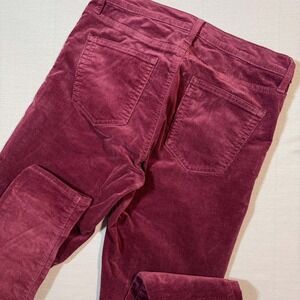 Gap 1969 Modern Stretch True Skinny Corduroy Pants Burgundy Mens 30r